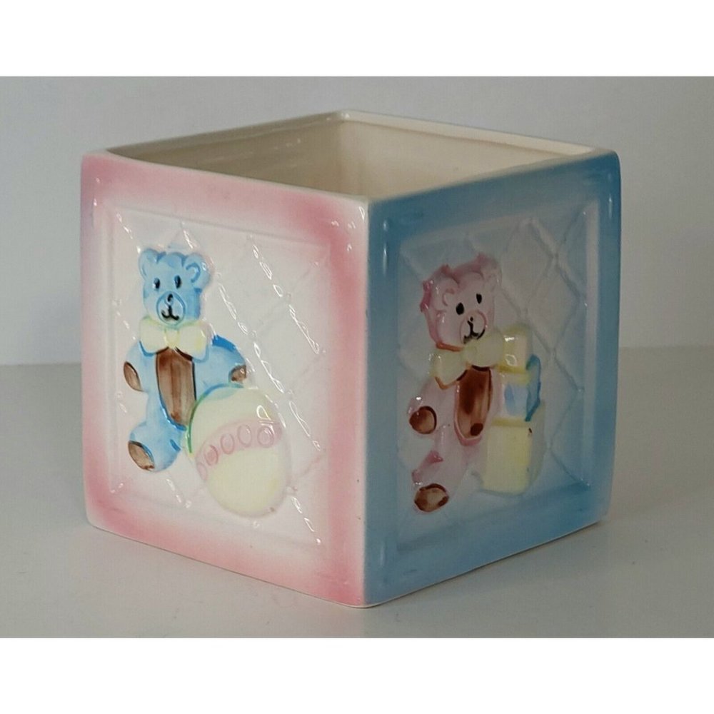 Vintage Ceramic My-Neil 66034 Baby Nursery Planter MCM Pastel Colors